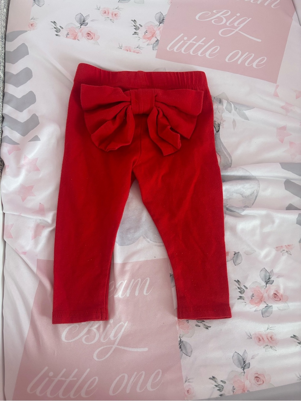 Cat & Jack Red Bow-Back Leggings